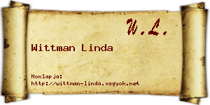 Wittman Linda névjegykártya